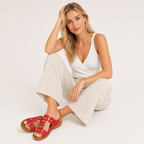 Roman Strap Open Toe Wedge Sandals