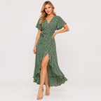 Floral Print Chiffon Maxi Dress