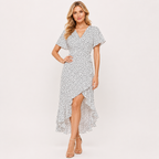 Floral Print Chiffon Maxi Dress