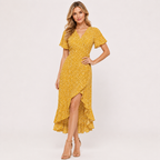 Floral Print Chiffon Maxi Dress