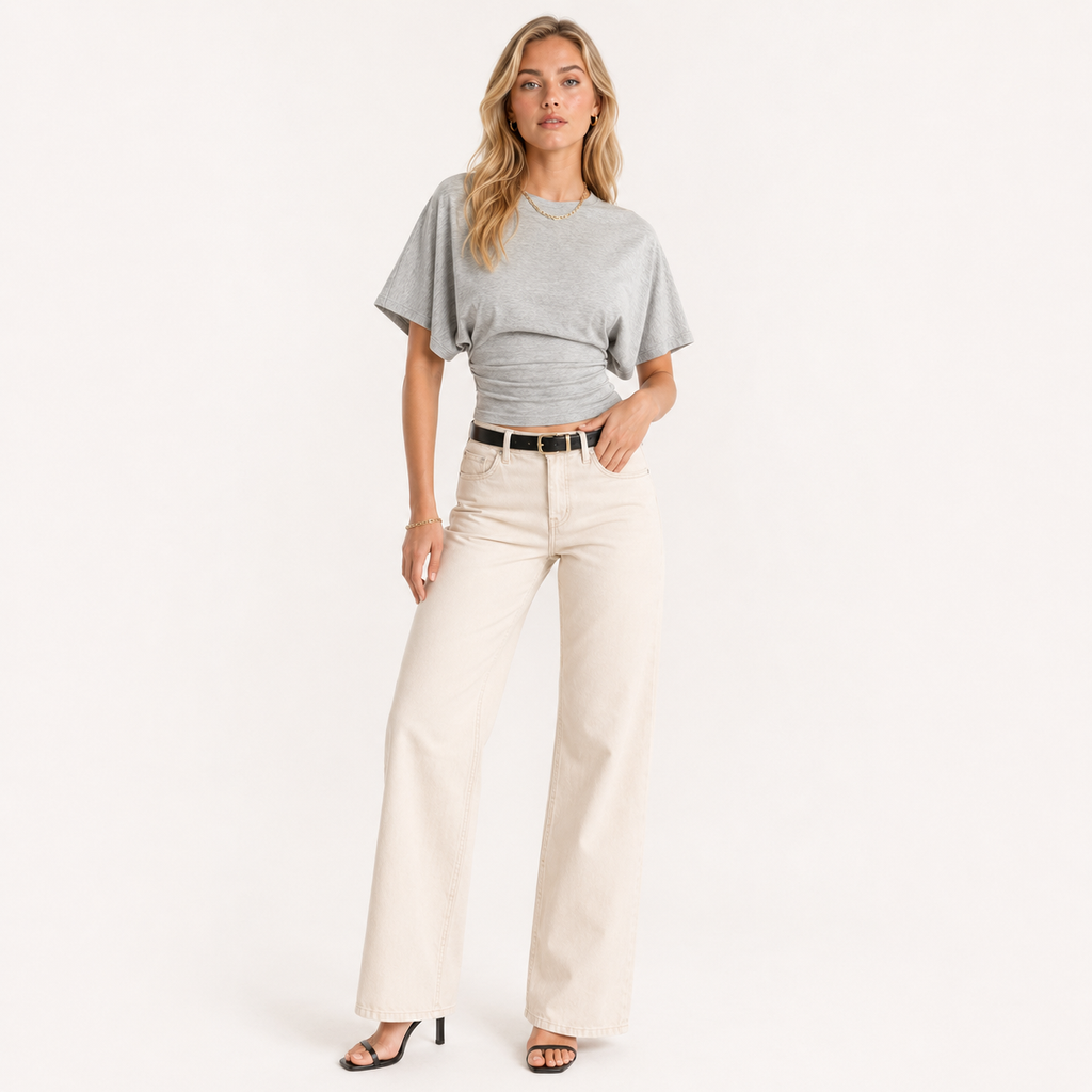 O-Neck Cropped Corset Top