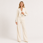 Notched Collar Cropped Blazer