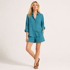 Long Sleeve Shirt and Shorts Set