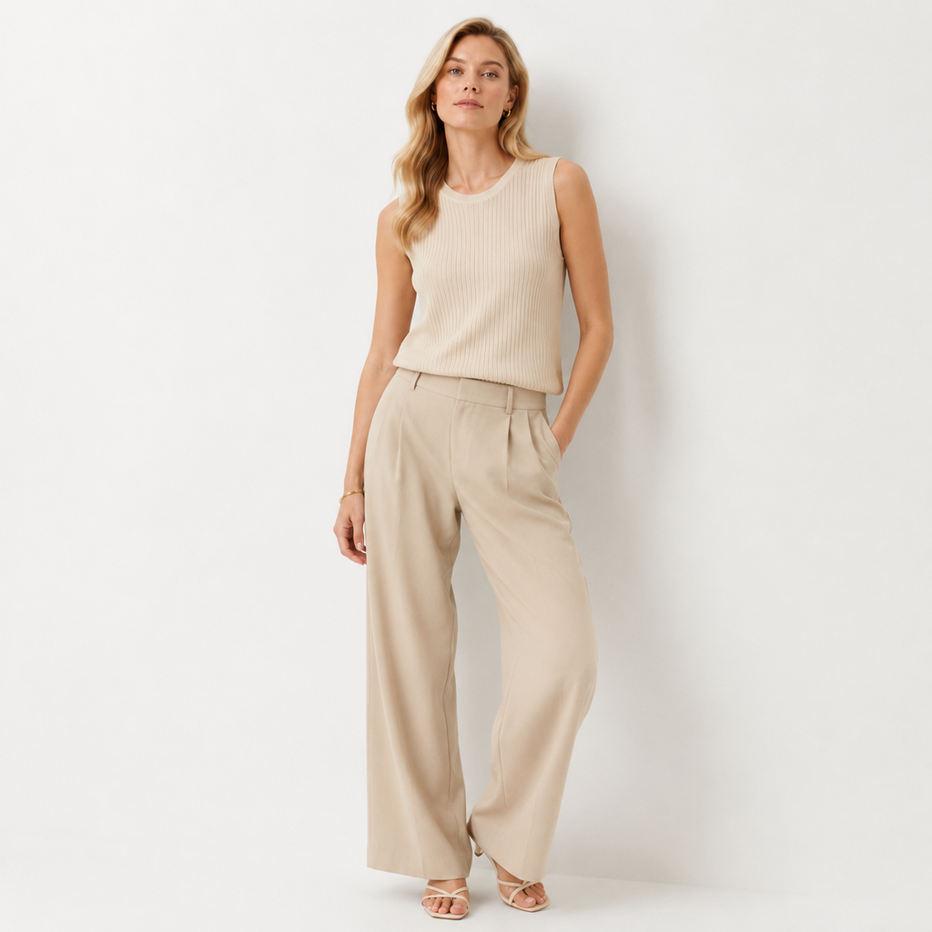 Sleeveless Knitted Vest Top