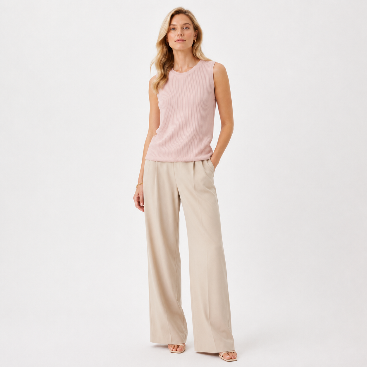 Sleeveless Knitted Vest Top