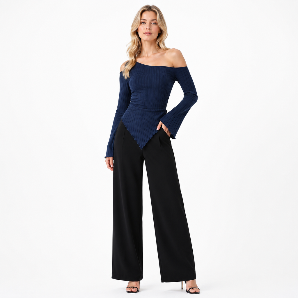 Off-Shoulder Long Sleeve Top