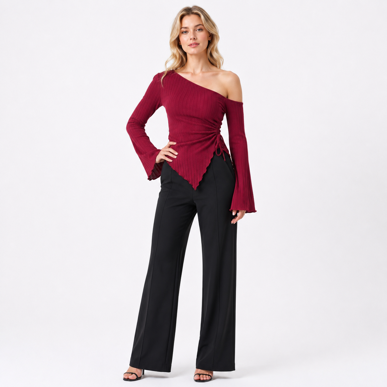 Off-Shoulder Long Sleeve Top