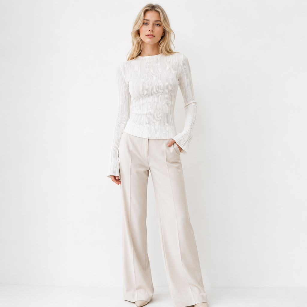 Ruched Long Sleeve Top