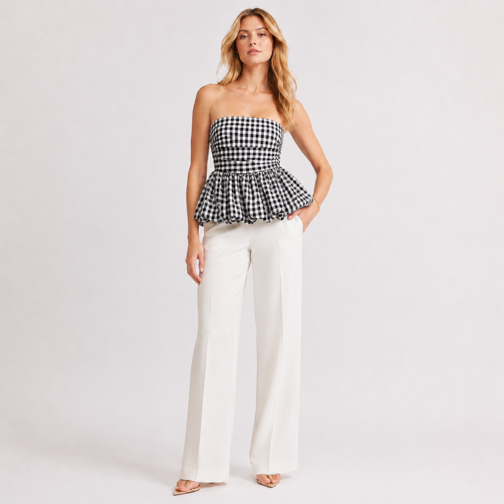 Ruffle Peplum Cami Top