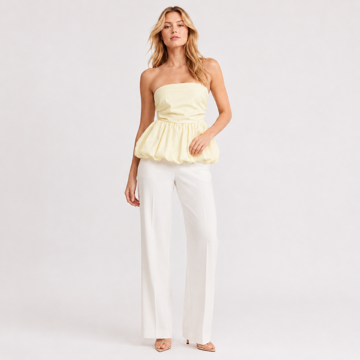 Ruffle Peplum Cami Top