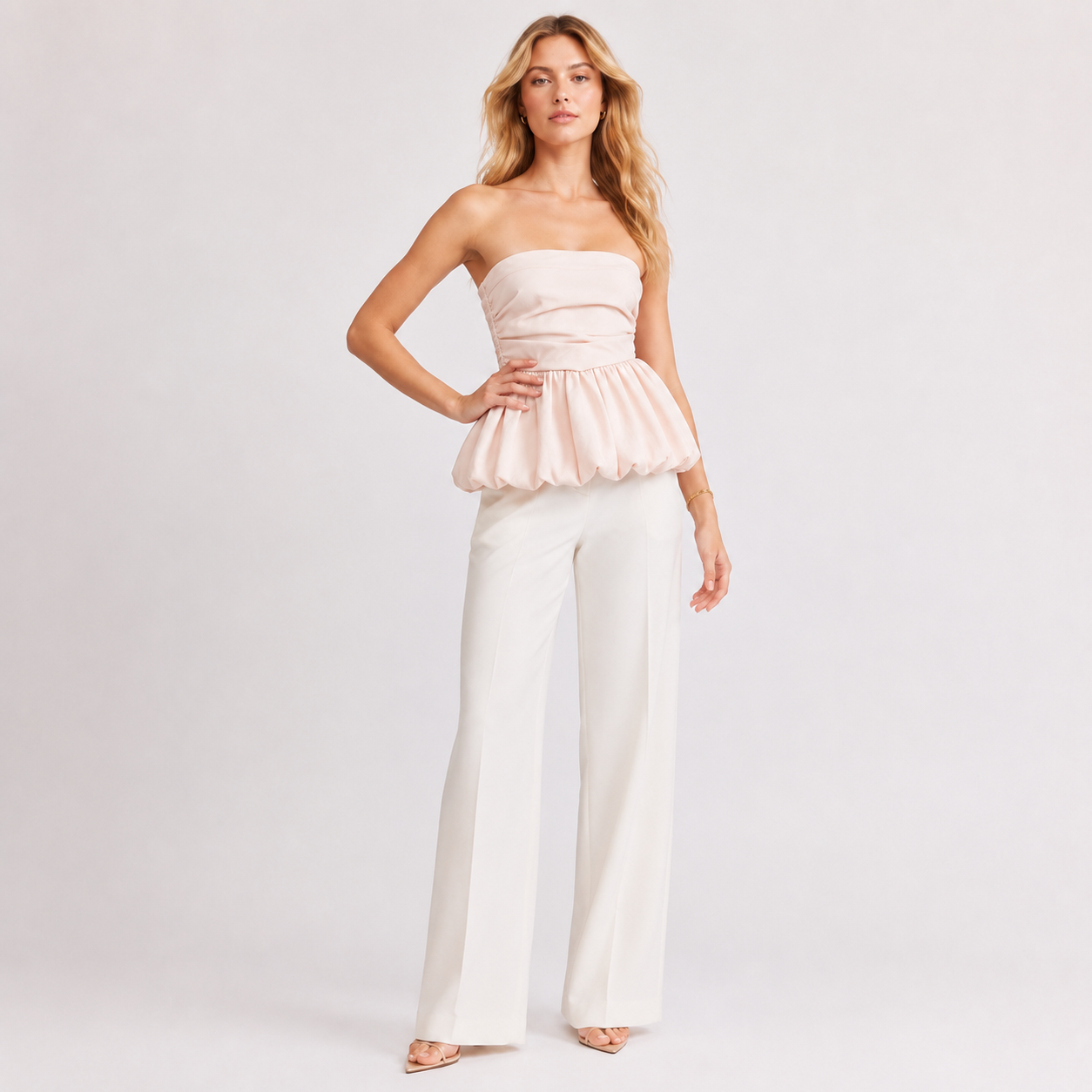 Ruffle Peplum Cami Top