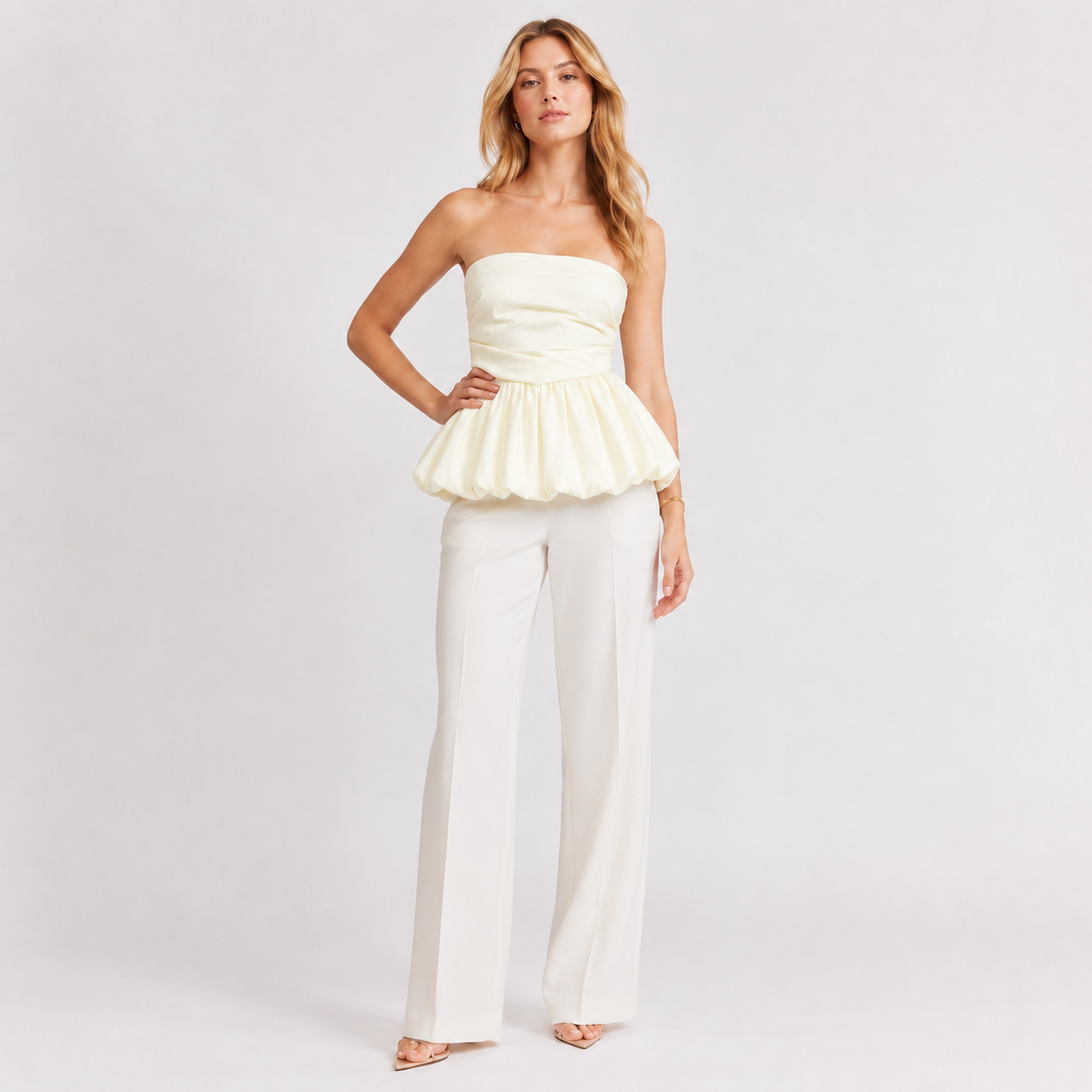 Ruffle Peplum Cami Top