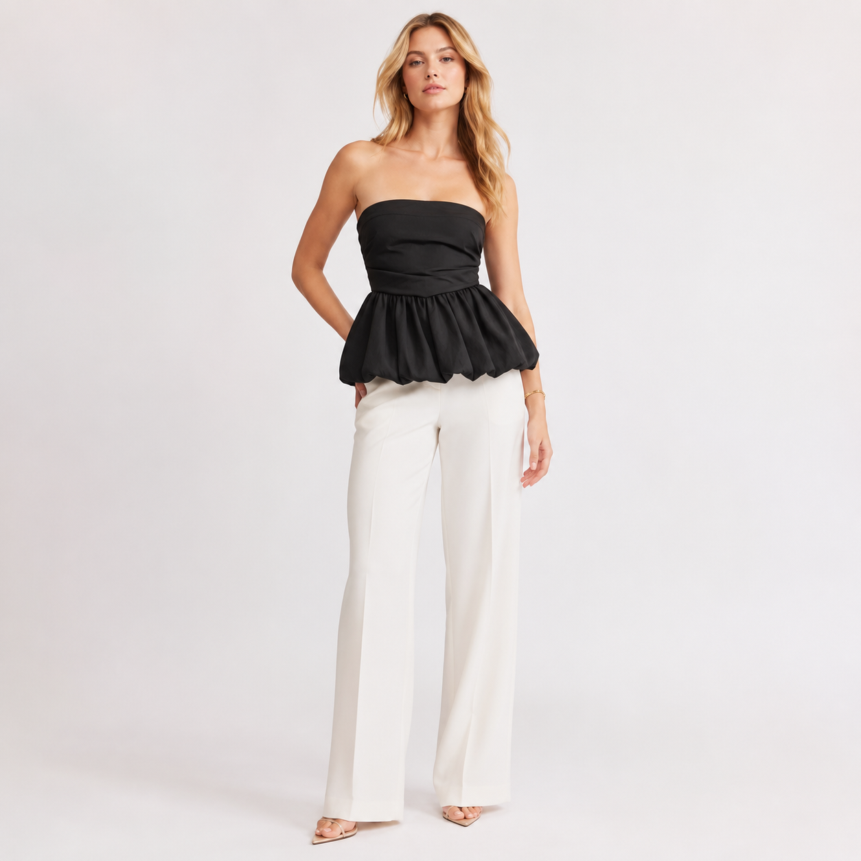 Ruffle Peplum Cami Top