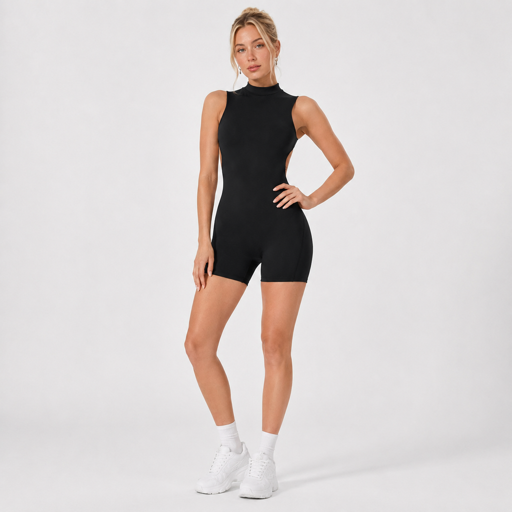 Sleeveless Open-Back Jumpsuit
