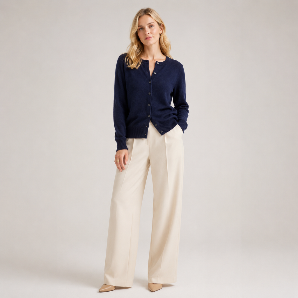 Soft-Knit Button-Front Cardigan