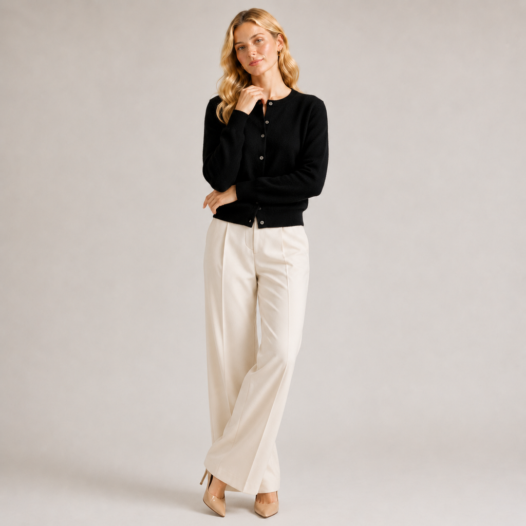 Soft-Knit Button-Front Cardigan