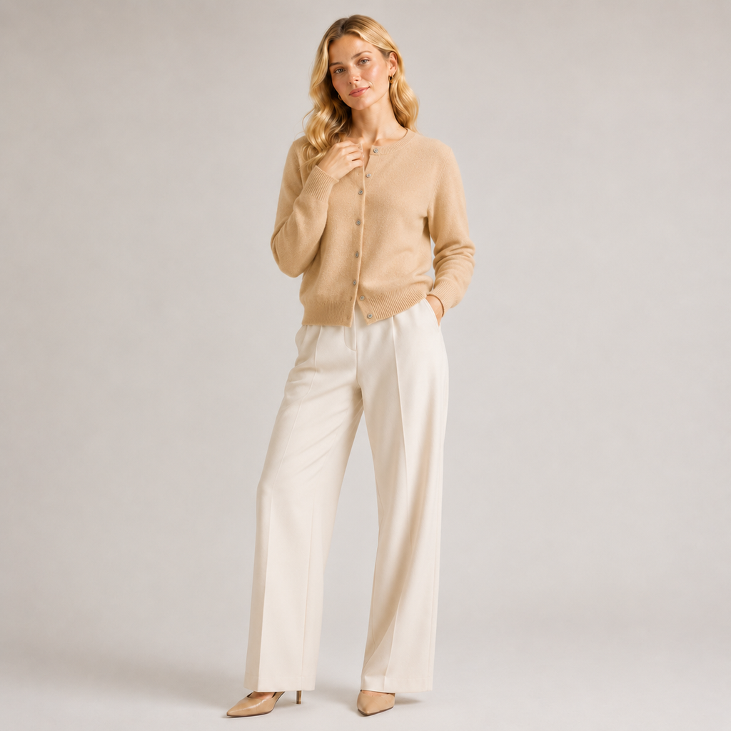 Soft-Knit Button-Front Cardigan