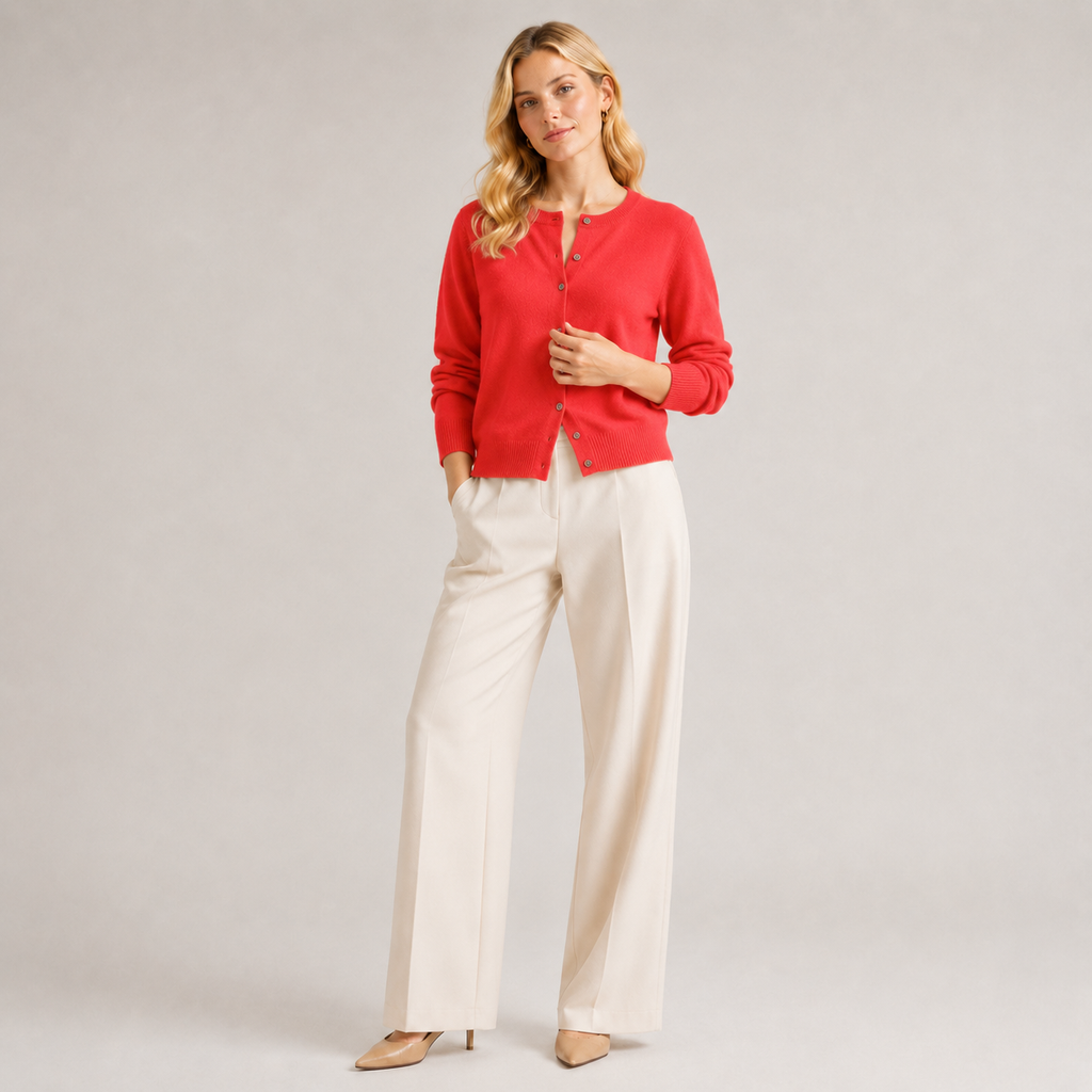 Soft-Knit Button-Front Cardigan