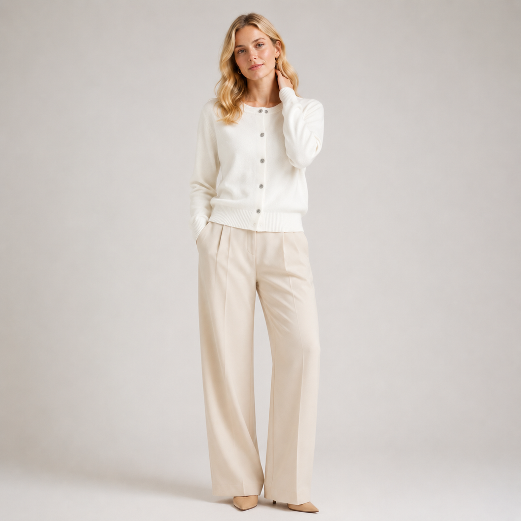 Soft-Knit Button-Front Cardigan