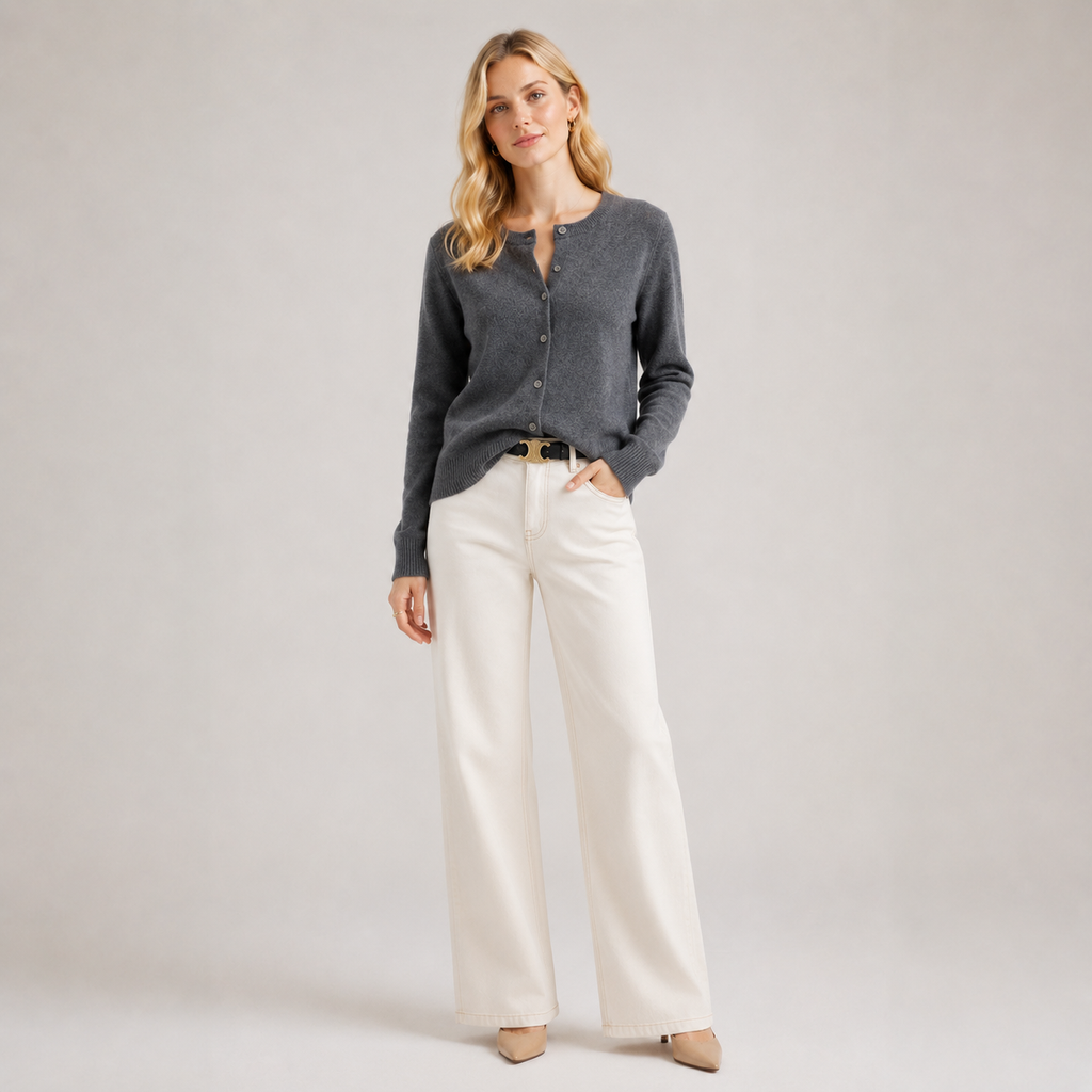 Soft-Knit Button-Front Cardigan
