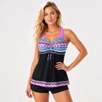 Drawstring Swing Tankini Set