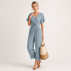 Short Sleeve Top and Trousers Two-Piece Set