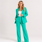 Peak Lapel Single Button Blazer and Trouser Suit