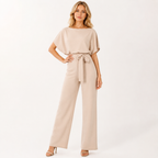 Tie Waist Wide Leg Jumpsuit