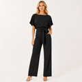 Tie Waist Wide Leg Jumpsuit