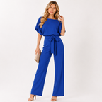 Tie Waist Wide Leg Jumpsuit
