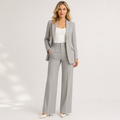 Peak Lapel Single Button Blazer and Trouser Suit