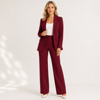 Peak Lapel Single Button Blazer and Trouser Suit
