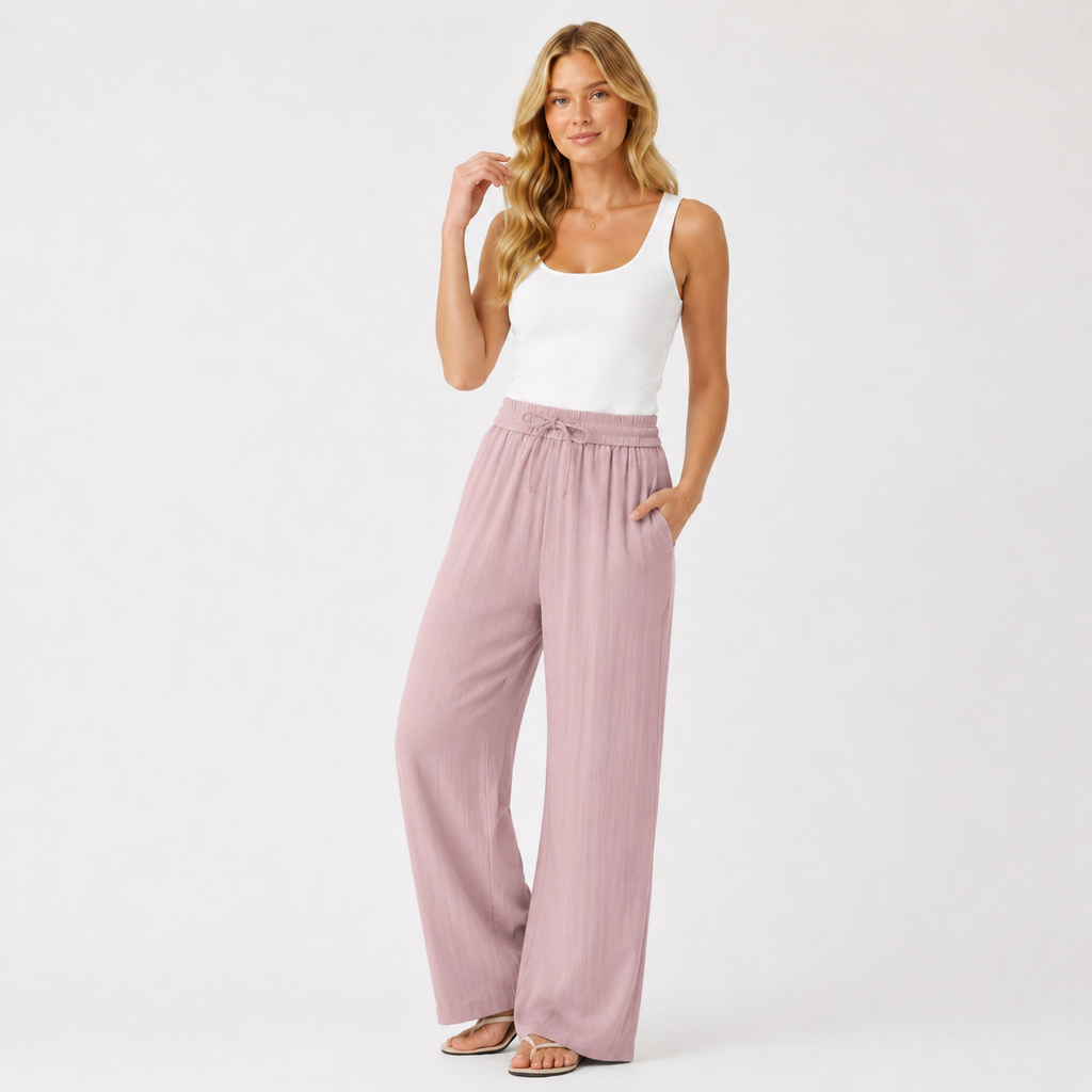 Wide Leg Linen Trousers