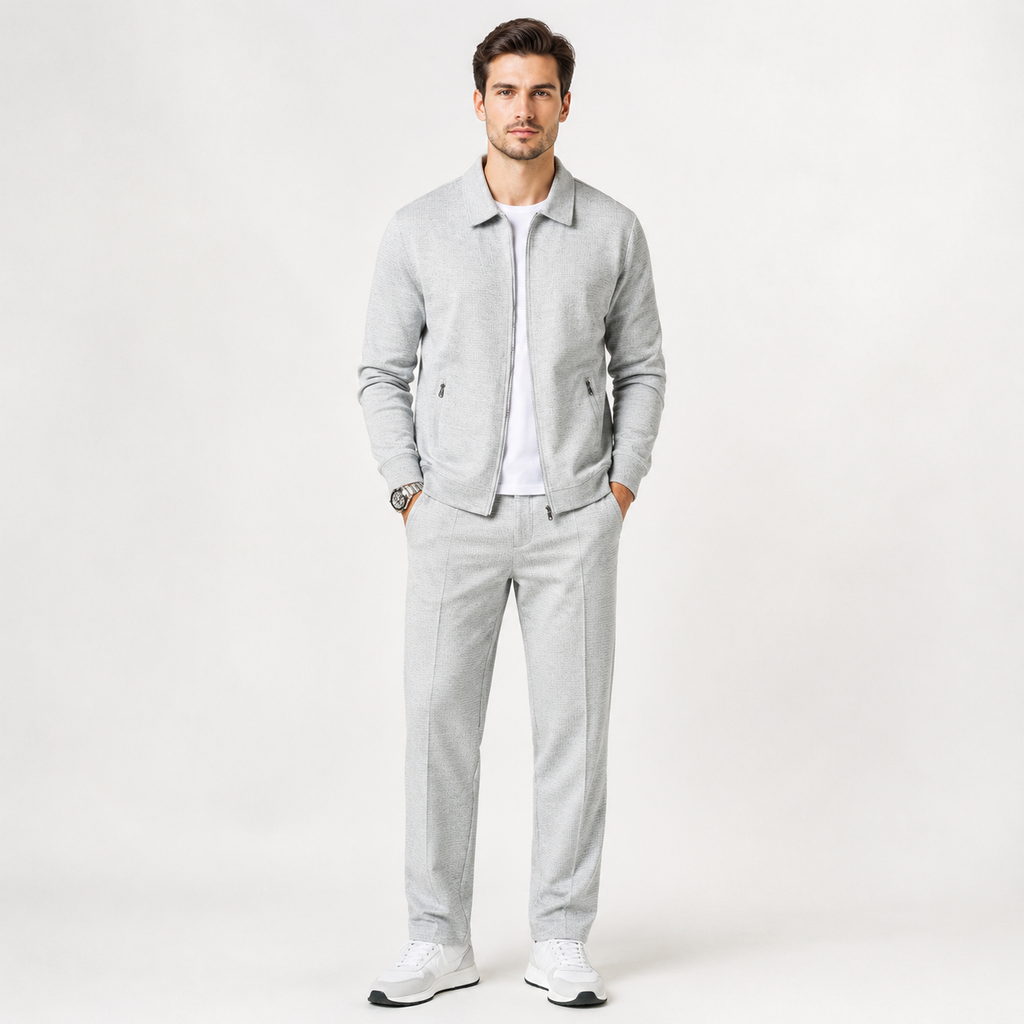 Zip-Up Jacket and Jogger Tracksuit Set