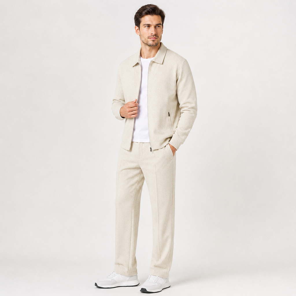 Zip-Up Jacket and Jogger Tracksuit Set