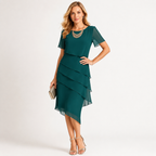Tiered Chiffon Midi Dress