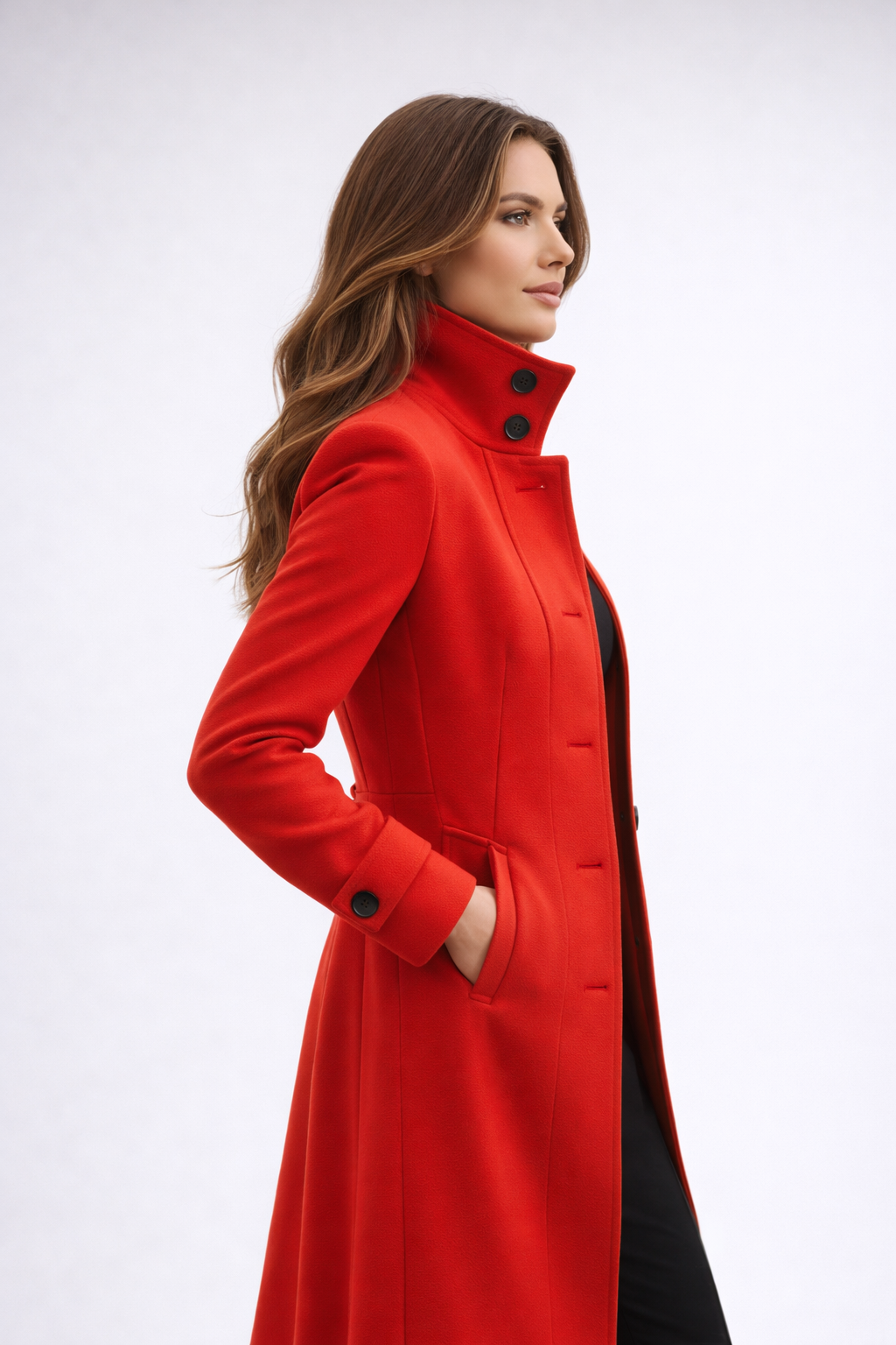 Eliza Women’s Elegant Trench Coat – Tailored Classic Long Coat for Autumn & Winter