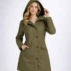 Velmora Long Rain Jacket with Hood