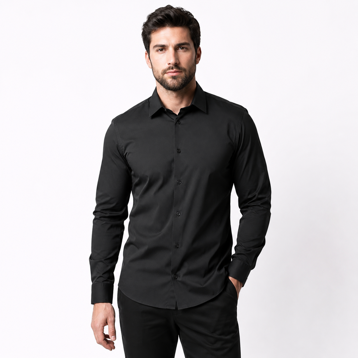 Long Sleeve Stretch Non-Iron Dress Shirt