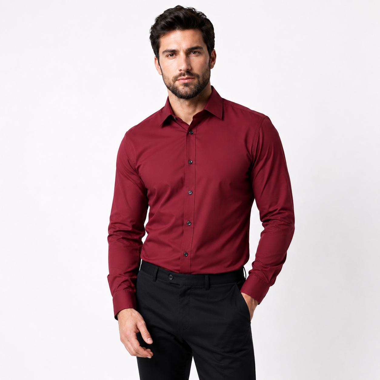 Long Sleeve Stretch Non-Iron Dress Shirt