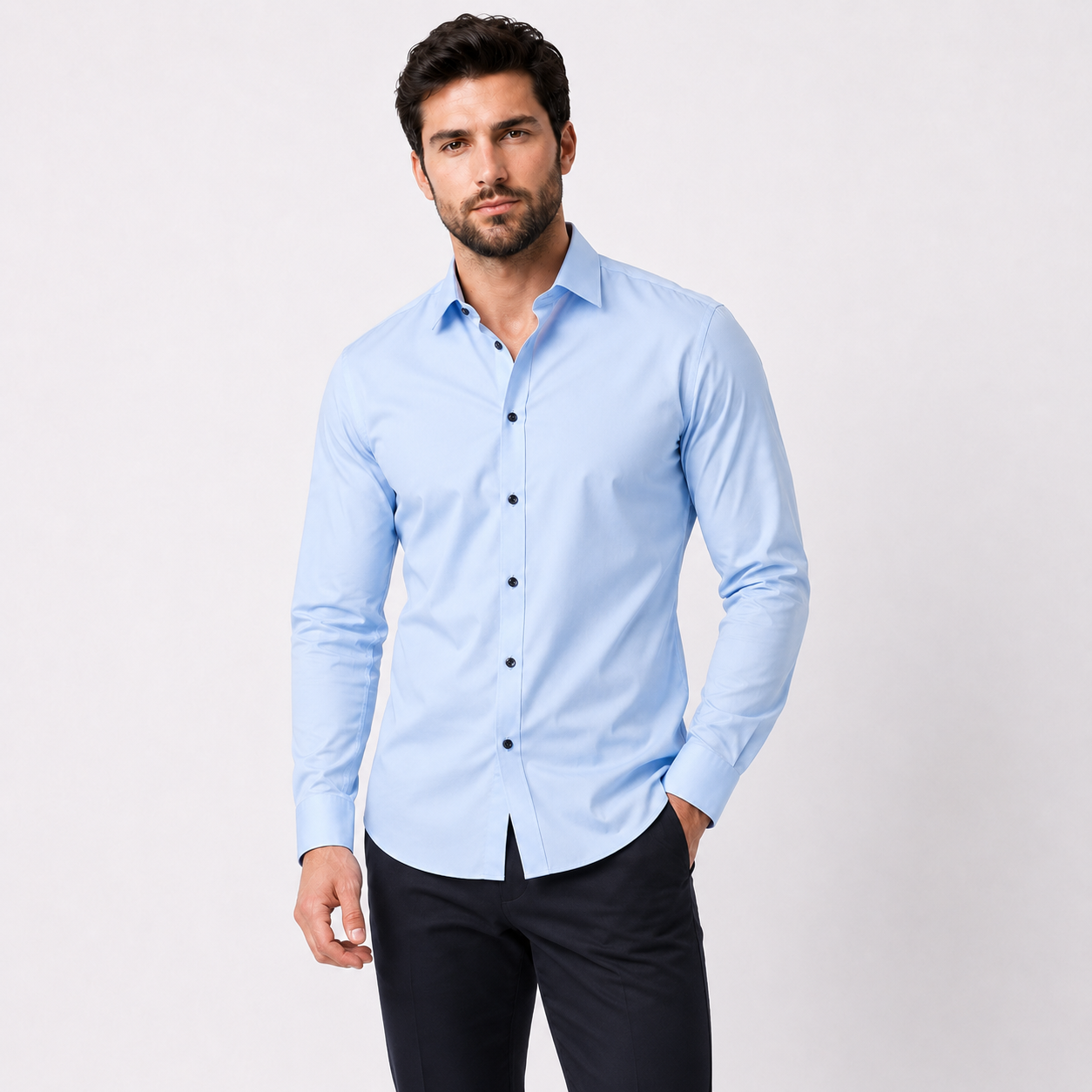 Long Sleeve Stretch Non-Iron Dress Shirt