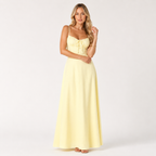 Spaghetti Strap A-line Wrap Maxi Dress