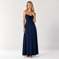 Spaghetti Strap A-line Wrap Maxi Dress