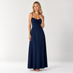 Spaghetti Strap A-line Wrap Maxi Dress
