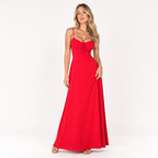 Spaghetti Strap A-line Wrap Maxi Dress