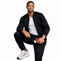 Waffle Texture Zip-Up Jacket and Jogger Set