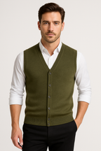 V-Neck Knit Sweater Vest