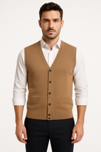 V-Neck Knit Sweater Vest