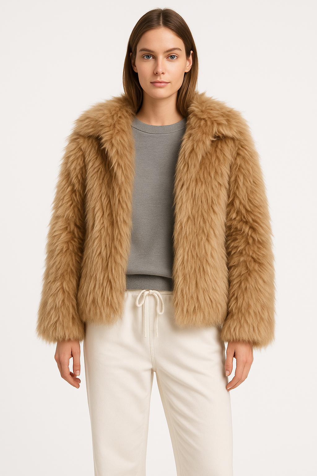 Faux Fur Plush Thermal Jacket