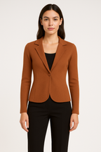 Notch Lapel Knit Cardigan Jacket